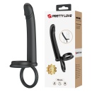 Dildo Moses z podwójnym pierścieniem - silikonowe, wodoodporne, 20 cm - 1