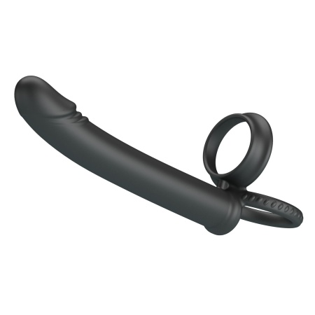 Dildo Moses z podwójnym pierścieniem - silikonowe, wodoodporne, 20 cm - 2