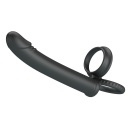 Dildo Moses z podwójnym pierścieniem - silikonowe, wodoodporne, 20 cm - 2