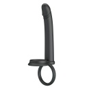 Dildo Moses z podwójnym pierścieniem - silikonowe, wodoodporne, 20 cm - 3