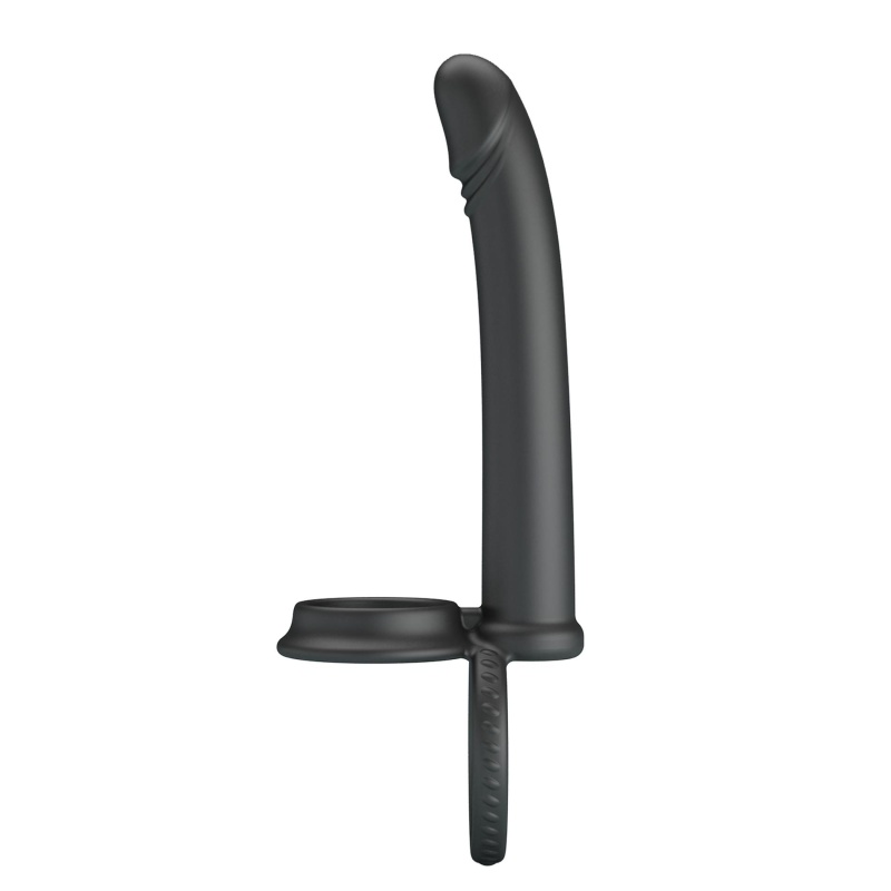 Dildo Moses z podwójnym pierścieniem - silikonowe, wodoodporne, 20 cm - 4