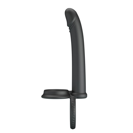 Dildo Moses z podwójnym pierścieniem - silikonowe, wodoodporne, 20 cm - 4
