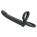 Dildo Moses z podwójnym pierścieniem - silikonowe, wodoodporne, 20 cm - 6