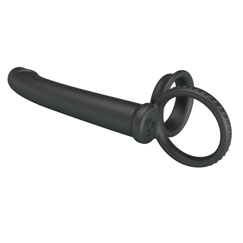 Dildo Moses z podwójnym pierścieniem - silikonowe, wodoodporne, 20 cm - 7