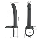 Dildo Moses z podwójnym pierścieniem - silikonowe, wodoodporne, 20 cm - 9