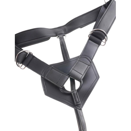 Strap-On 6 inch – realistyczny dildo z regulowaną uprzężą i 3 pierścieniami, 15,2 cm - 6