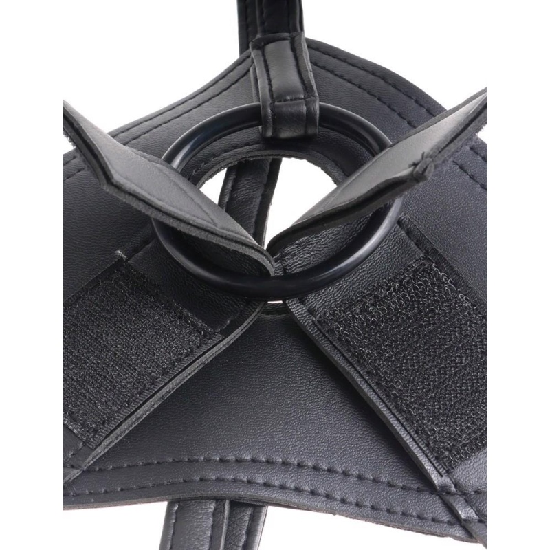 Strap-On 6 inch – realistyczny dildo z regulowaną uprzężą i 3 pierścieniami, 15,2 cm - 7