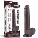 Dildo z przesuwaną skórą Sliding Skin Dual Layer 22,9 cm czarny - 1