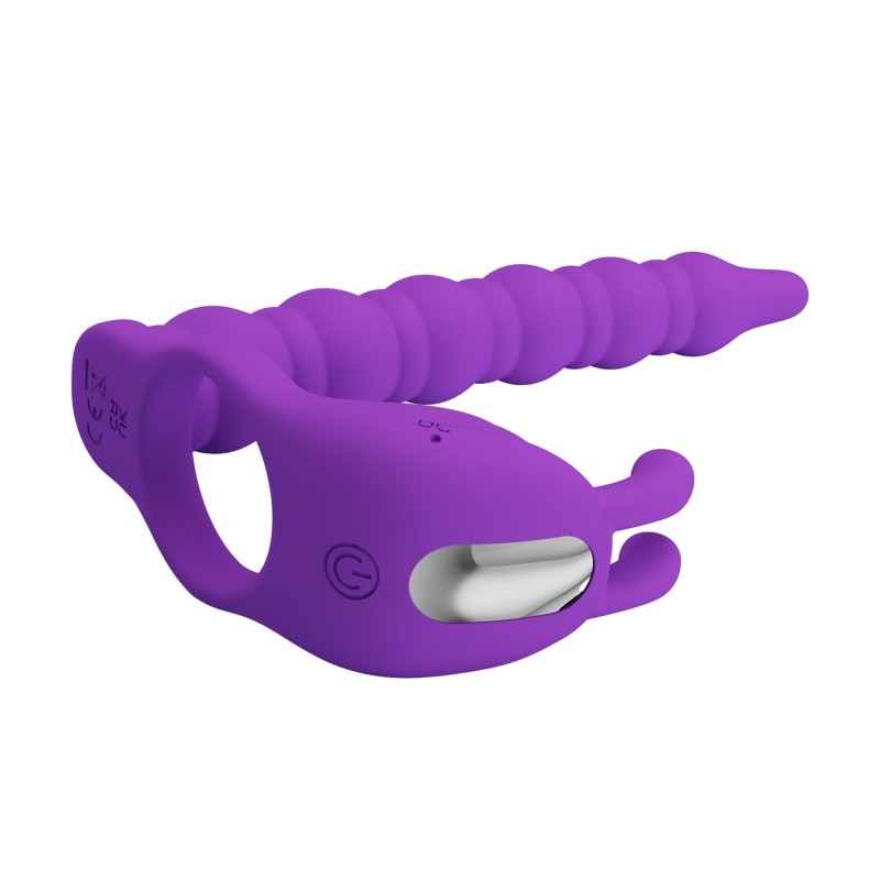 Wibrujący pierścień na penisa Blackney z 7 trybami wibracji - średnica 4,5 cm - 5