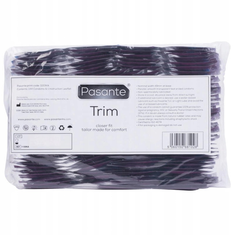 Prezerwatywy Pasante Trim 49 mm 144 sztuki - 1
