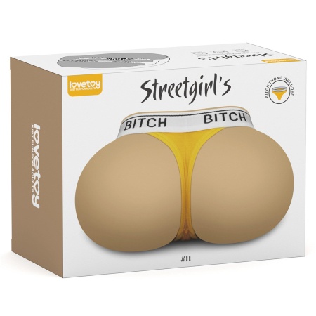 Masturbator Streetgirl's 11 Beżowy z Podwójną Stymulacją 23,5 cm - 1