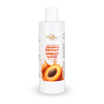 Wodny lubrykant do masażu 2w1 Aroma Series Apricot 300 ml - 1