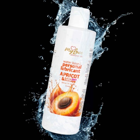 Wodny lubrykant do masażu 2w1 Aroma Series Apricot 300 ml - 4