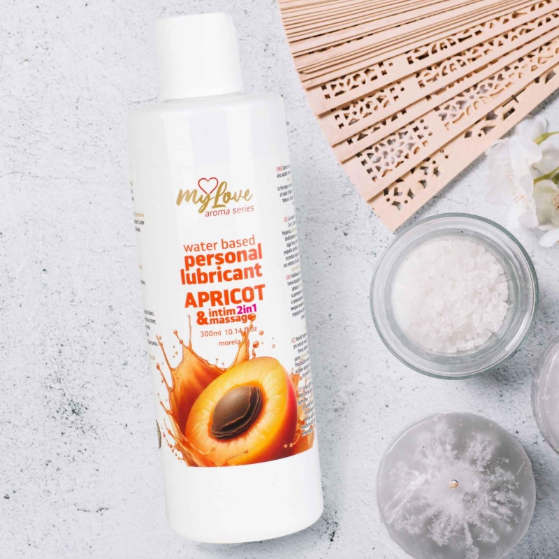 Wodny lubrykant do masażu 2w1 Aroma Series Apricot 300 ml - 5