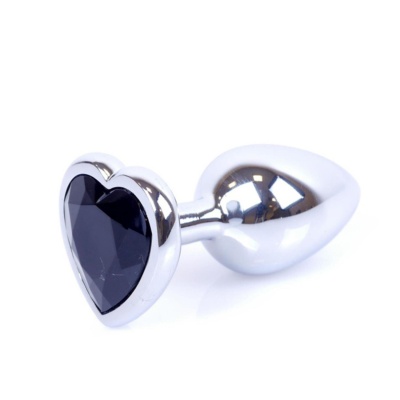 MyLove Toys - Jewellery Silver  Heart PLUG- Black - 1