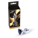 Korek analny Silver Heart Plug Black - anatomiczny, stal nierdzewna, dł. 7 cm, śr. 2,7 cm - 7