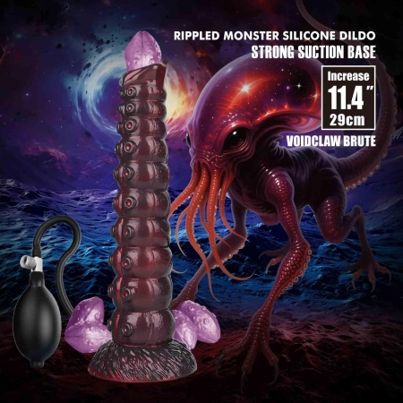 Dildo silikonowe Power Monsters Voidclaw Brute z regulacją obwodu, 29 cm - 2