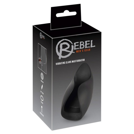 Masturbator wibracyjny Rebel do stymulacji żołędzi z elastycznymi skrzydełkami, 13 cm - 1