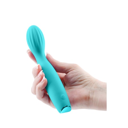 Wibrator PIXIE TEAL - elastyczny, zakrzywiony stymulator punktu G, 17,3 cm - 3