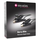 Zaciski elektrostymulacyjne na sutki Mystim Barry Bite – bipolarne, pozłacane styki - 1