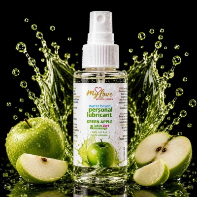 Żel intymny i do masażu 2w1 Aroma Series Green Apple 50 ml - 1 2
