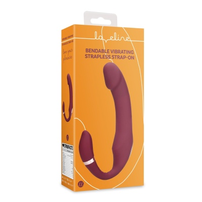 Bendable Vibrating Strapless Strap-on - 1 2