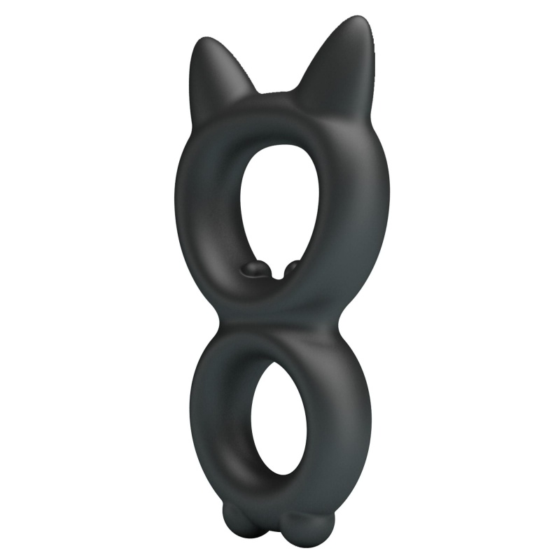 TORAN podwójny silikonowy pierścień na penisa 9,3 cm - 3