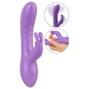 Wibrator z króliczkiem Flexible Rabbit - elastyczna podwójna stymulacja, 2 niezależne silniki, silikon metaliczny, 18,3 cm - 2