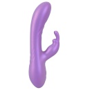 Wibrator z króliczkiem Flexible Rabbit - elastyczna podwójna stymulacja, 2 niezależne silniki, silikon metaliczny, 18,3 cm - 4