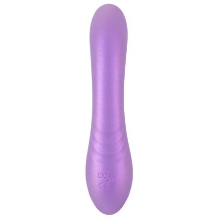 Wibrator z króliczkiem Flexible Rabbit - elastyczna podwójna stymulacja, 2 niezależne silniki, silikon metaliczny, 18,3 cm - 5