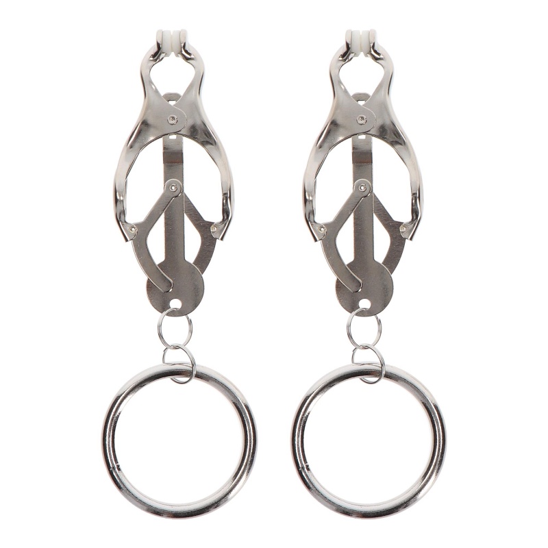 Butterfly Clamps With Ring Silver - 1