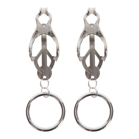 Butterfly Clamps With Ring Silver - 1