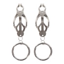 Butterfly Clamps With Ring Silver - 1