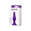Korek analny A-TOYS Butt Plug Purple - silikon medyczny, trójkątna baza z przyssawką, wąska końcówka - 6