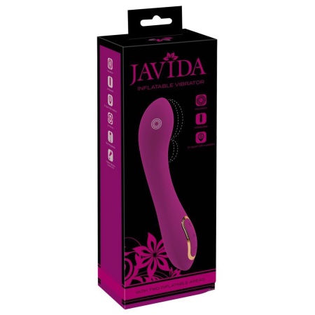 Wibrator dmuchany do punktu G Javida Inflatable z dwustrefowym nadmuchiwaniem - długość całkowita 21,1 cm, średnica do 5,2 cm - 1