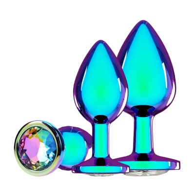 Venice Collection - Metal Anal Plug Set - Iridescent - 1