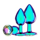 Venice Collection - Metal Anal Plug Set - Iridescent - 1