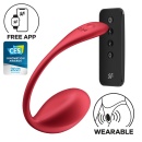Wibrator jajeczko Shiny Petal Connect App - owalny, giętki trzon 7 cm do stymulacji punktu G - 2