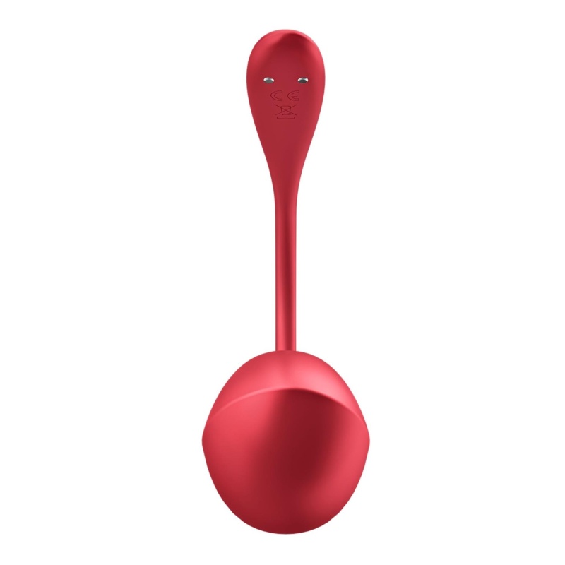 Wibrator jajeczko Shiny Petal Connect App - owalny, giętki trzon 7 cm do stymulacji punktu G - 3