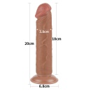 Dildo realistyczne Sliding Skin Dual Layer 20 cm brązowy - 2