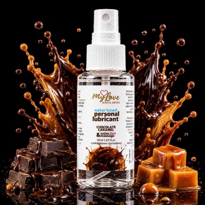 Wodny lubrykant do masażu i stosunków intymnych Aroma Series Intim&Massage 2in1 Chocolate Caramel 50 ml - 1 2