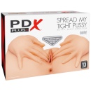 Torso masturbator PDX Plus Spread My Tight Light z modelowanymi dłońmi rozchylającymi wargi i podwójnym kanałem, 37,6 cm, 6,3 kg - 1