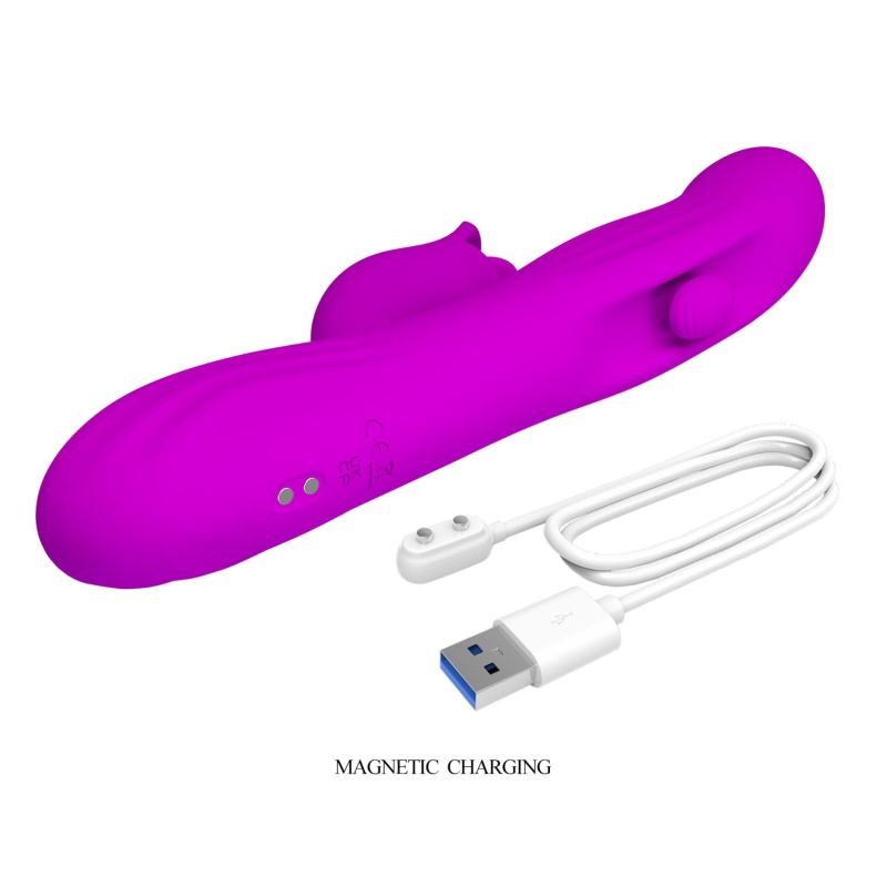 Wibrator króliczek Yalanda Purple - nodding, 9 trybów wibracji, wyświetlacz LED, 23,9 cm - 10