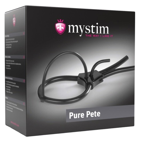 Elektrostymulacyjny pasek na żołądź Pure Pete z regulacją do 7,5 cm i wtykiem 2 mm - 1