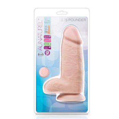 Au Naturel 2.75 Pounder Vanilla - realistyczne dildo dual density Sensa Feel® z przyssawką, długość 25,4 cm, średnica 7,6 cm - 1