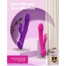 Wibrator króliczek Rubberco Purple - podwójna stymulacja punktu G i łechtaczki, 2 silniki, 2 × 9 funkcji wibracji - 10