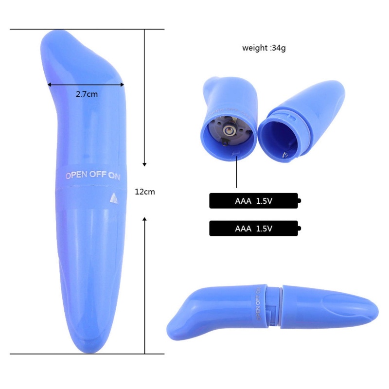 Mini wibrator punktu G LS45 niebieski, 11,5 cm - 5