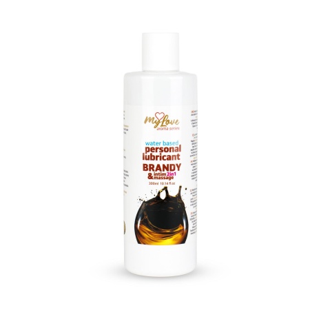 Wodny lubrykant i żel do masażu 2w1 Aroma Series Brandy 300 ml - 1
