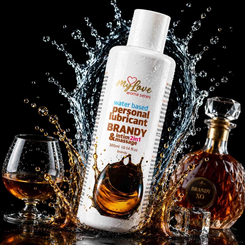 Wodny lubrykant i żel do masażu 2w1 Aroma Series Brandy 300 ml - 2