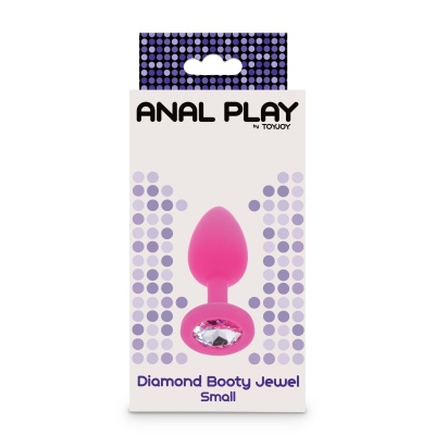Korek analny Diamond Booty Jewel Small ze zwężaną końcówką, 7 cm długości - 1 2
